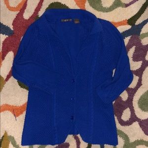 Blue 100% cotton cardigan